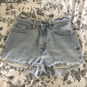 Levi denim high waisted shorts
